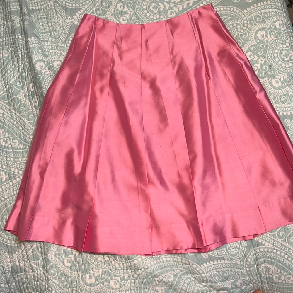 Banana republic pink pleated skirt